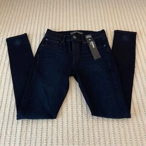 New Express Navy Skinny Jeans - Mid Rise - Stretch - Super Soft - Size: 4R